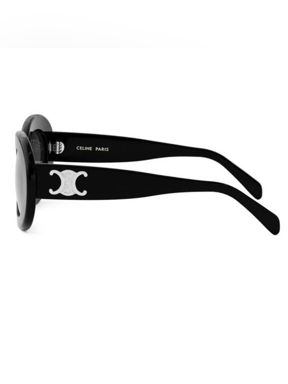 Celine Black Round Logo-Detail Sunglasses - Picture 2 of 4
